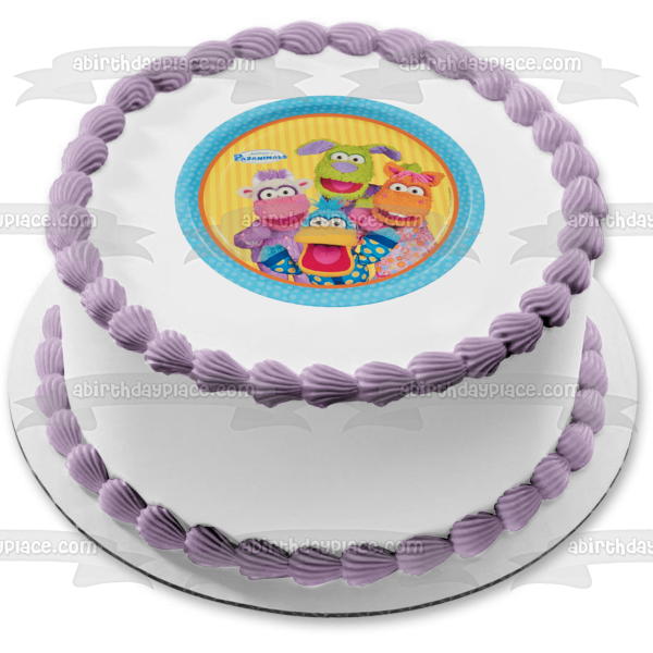 Pajanimals CowBella Squacky Sweet Pea Sue and Apollo Edible Cake Topper Image ABPID04886