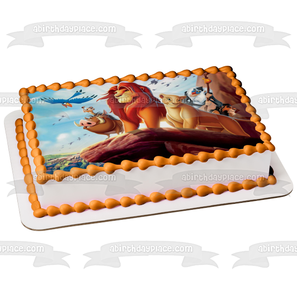 Imagen de decoración comestible para tarta del Rey León Simba Rafiki y Pumba ABPID04912 