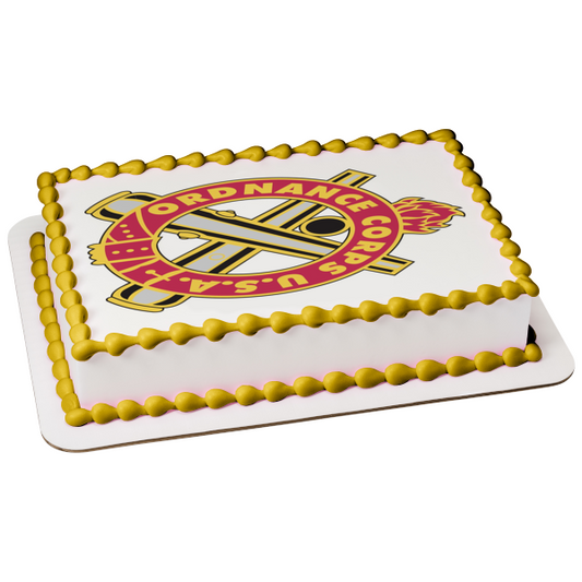 The United States Army Ordnance Corps Logo Edible Cake Topper Image ABPID04918