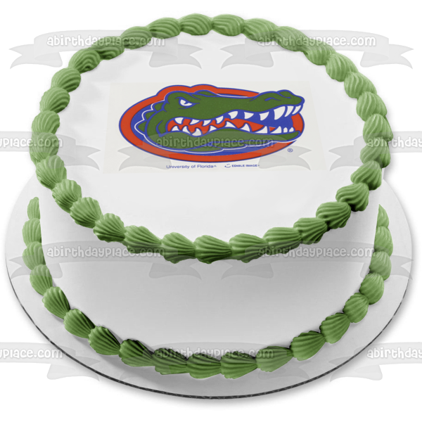 Imagen de decoración comestible para tarta con logotipo de Florida Gators de la Universidad de Florida Athletics College Sports ABPID04927 