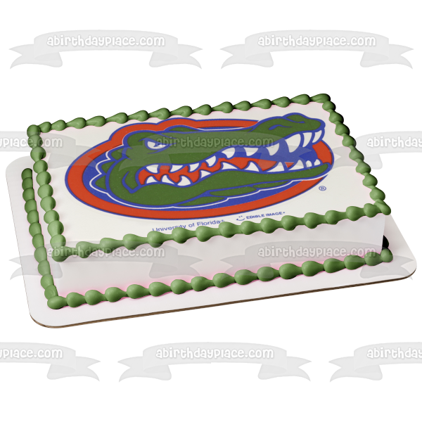 Imagen de decoración comestible para tarta con logotipo de Florida Gators de la Universidad de Florida Athletics College Sports ABPID04927 