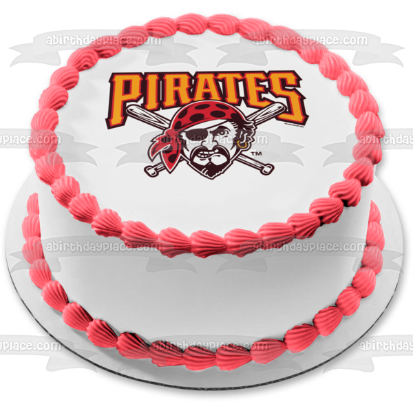 Pittsburgh Pirates Logo American Professional Baseball Team Pittsburgh Pennsylvania Edible Cake Topper Image ABPID04933