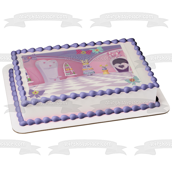 Fondo de Minnie Mouse con lazos y zapatos, adorno comestible para tarta, imagen ABPID04936 