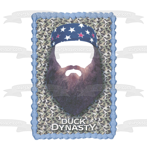 Marco de cara de Duck Dynasty Willie Jess Robertson, imagen personalizada, decoración comestible para tarta, marco de imagen ABPID04951 