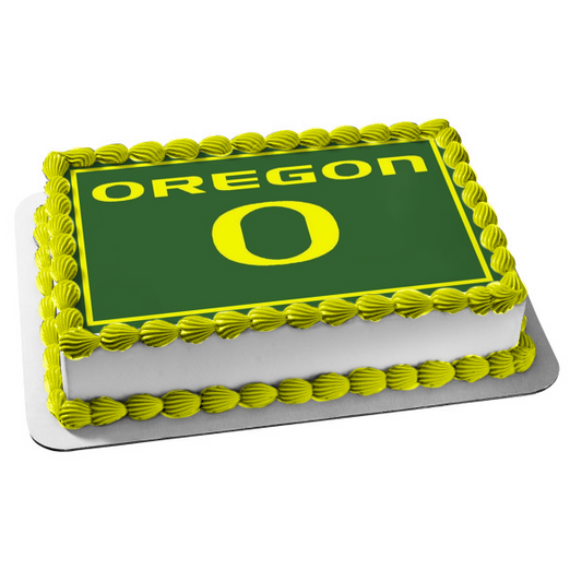 Oregon Ducks Universidad de Oregon Equipos Atléticos Logotipo alternativo Deportes universitarios NCAA Imagen comestible para tarta ABPID04967 