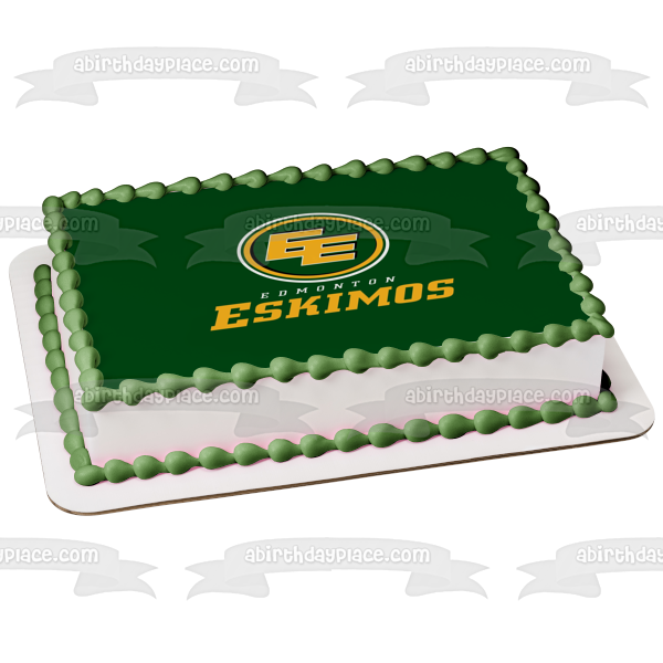 Imagen comestible para tarta con logotipo de Edmonton Eskimos de la liga canadiense de fútbol ABPID05013 