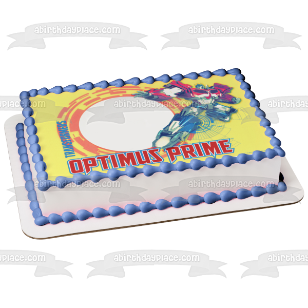 Transformers Optimus Prime Personalize Edible Cake Topper Image Frame ABPID05020