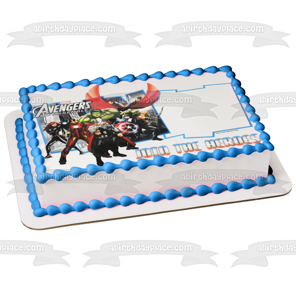 Avengers Assemble The Hulk Captain America Thor Iron Man Edible Cake Topper Image Frame ABPID05067