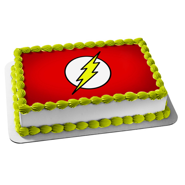 Imagen comestible para decoración de tarta con el logotipo de Flash, relámpago, ABPID05068 