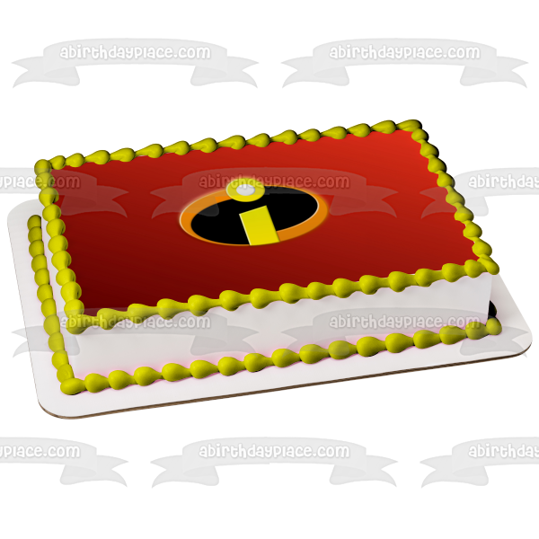 Imagen comestible para decoración de tarta con el logotipo de Los Increíbles, superhéroes, ABPID05119 