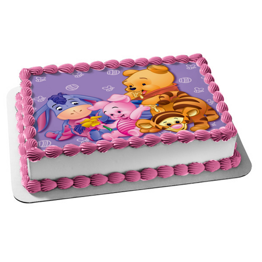 Winnie the Pooh Piglet Eeyore and Tigger Edible Cake Topper Image ABPID05140