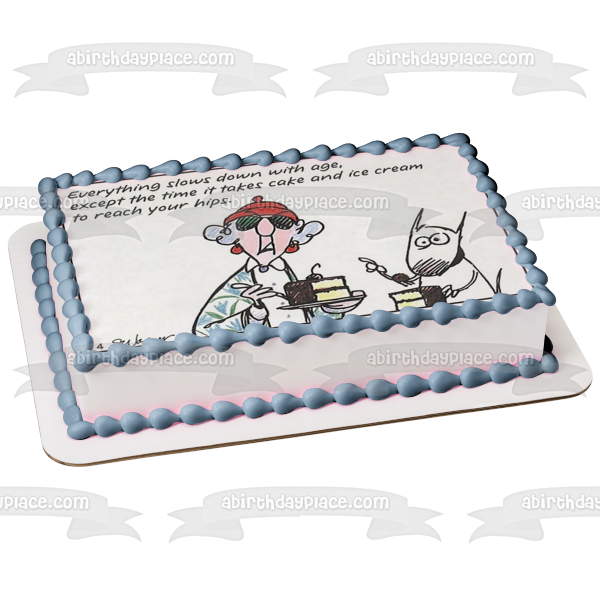 Maxine Floyd Happy Birthday Cake Edible Cake Topper Image ABPID05203