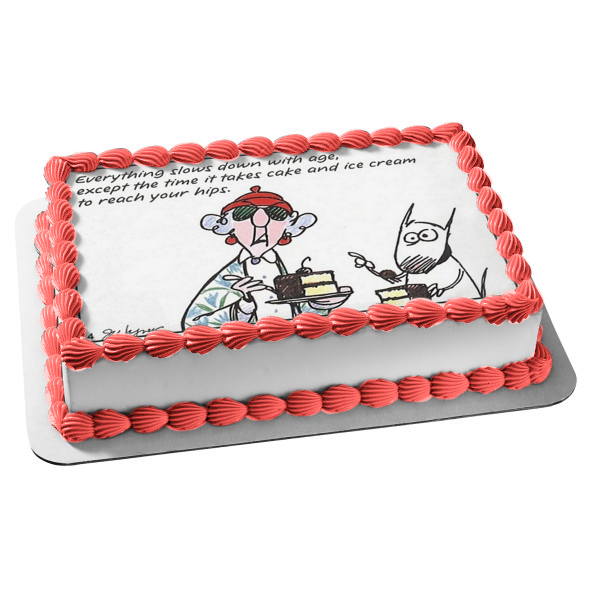 Maxine Floyd Happy Birthday Cake Edible Cake Topper Image ABPID05203