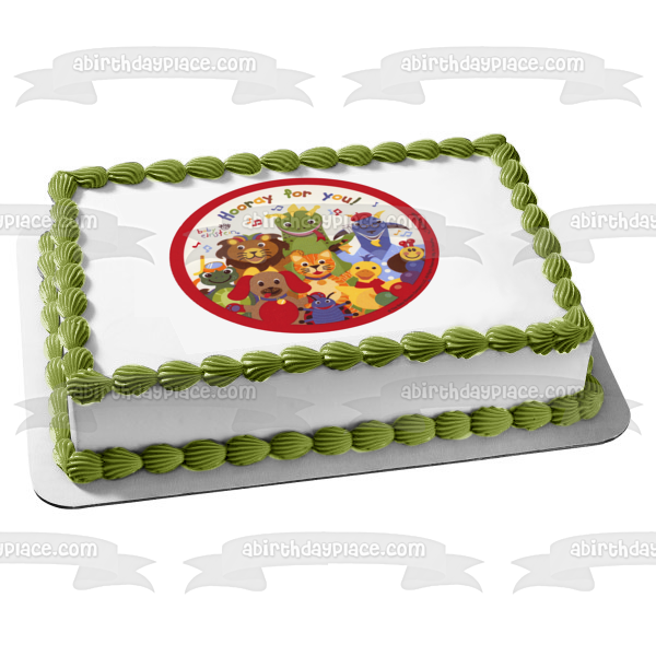 Baby Einstein Party Bard the Dragon and  Neptune the Turtle Edible Cake Topper Image ABPID05215