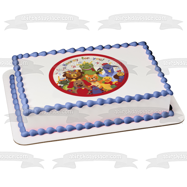 Baby Einstein Party Bard the Dragon and  Neptune the Turtle Edible Cake Topper Image ABPID05215