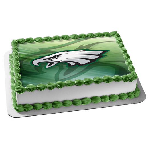 Philadelphia Eagles Logo NFL Edible Cake Topper Image ABPID05232