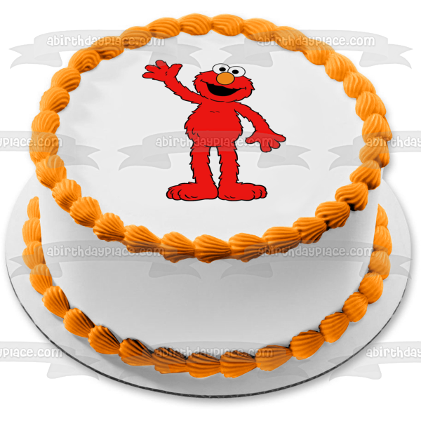 Adorno comestible para tarta con Elmo de Barrio Sésamo, imagen ABPID05260 