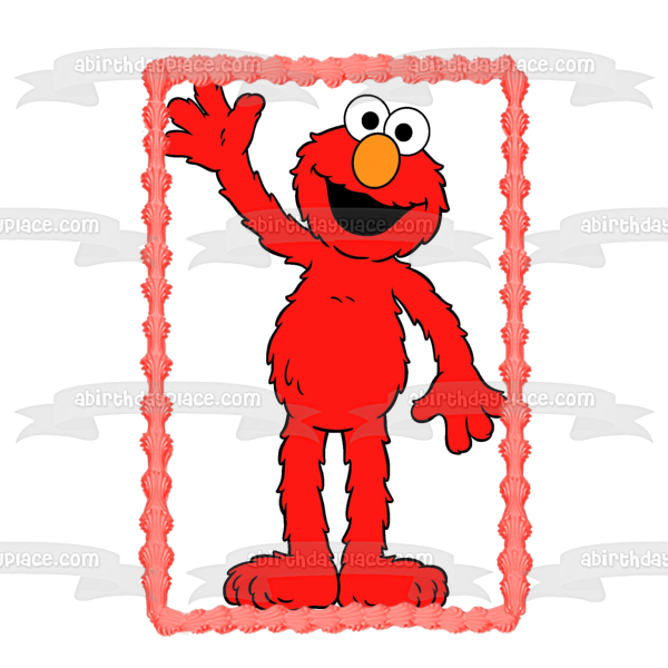 Adorno comestible para tarta con Elmo de Barrio Sésamo, imagen ABPID05260 