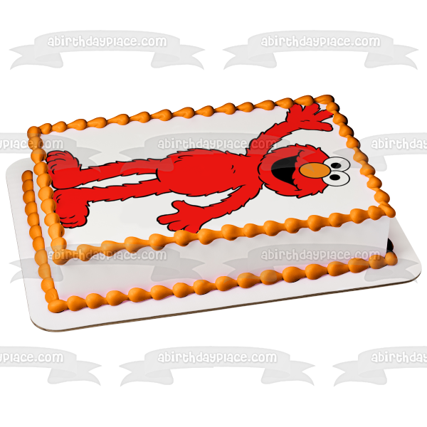 Adorno comestible para tarta con Elmo de Barrio Sésamo, imagen ABPID05260 