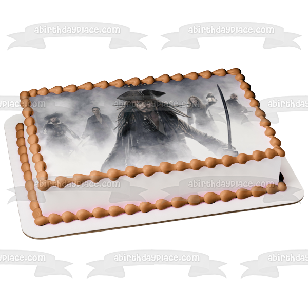 Imagen de decoración comestible para tarta del Capitán Jack Sparrow de Piratas del Caribe ABPID05281 