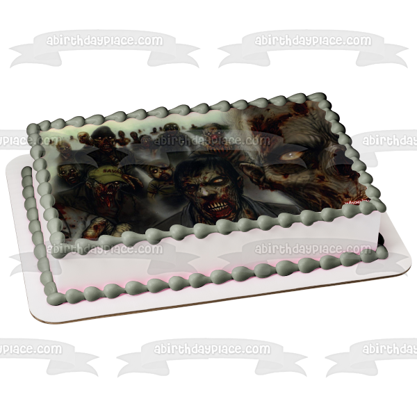 Zombies Fog Edible Cake Topper Image ABPID05314