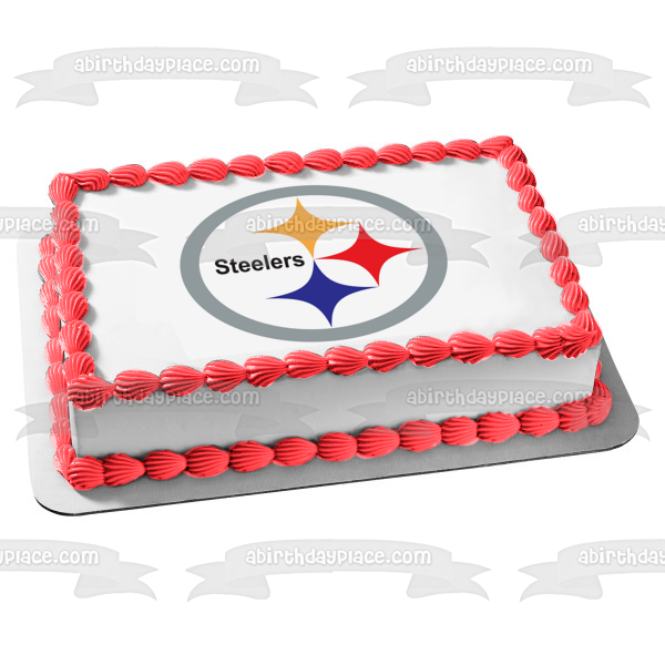 Imagen comestible para tarta con logotipo actual de los Pittsburgh Steelers de la NFL ABPID06019 