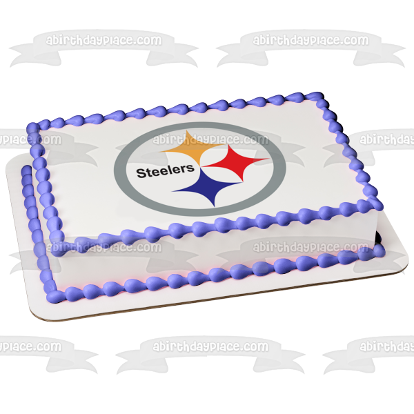 Imagen comestible para tarta con logotipo actual de los Pittsburgh Steelers de la NFL ABPID06019 