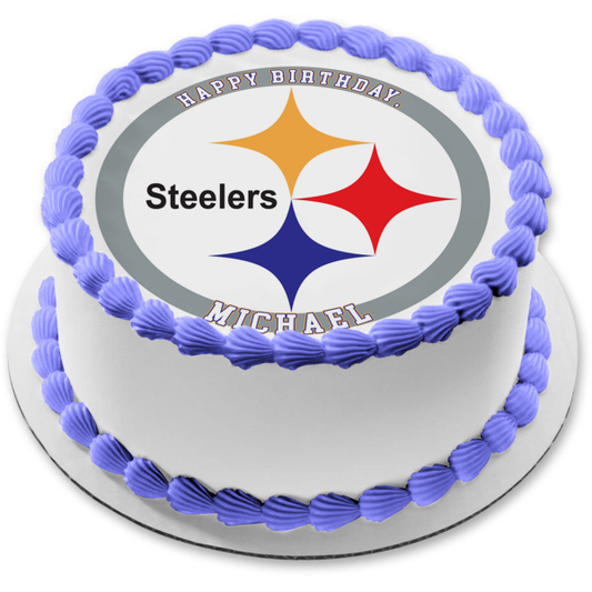 Imagen comestible para tarta con logotipo actual de los Pittsburgh Steelers de la NFL ABPID06019 