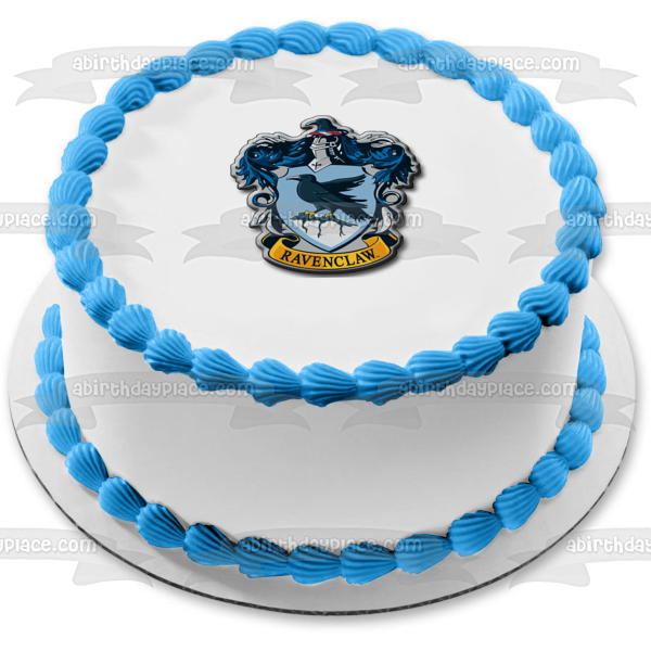 Adorno comestible para tarta con escudo de Ravenclaw de Hogwarts de Harry Potter, imagen ABPID15500 