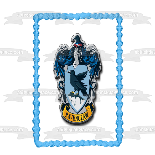 Adorno comestible para tarta con escudo de Ravenclaw de Hogwarts de Harry Potter, imagen ABPID15500 