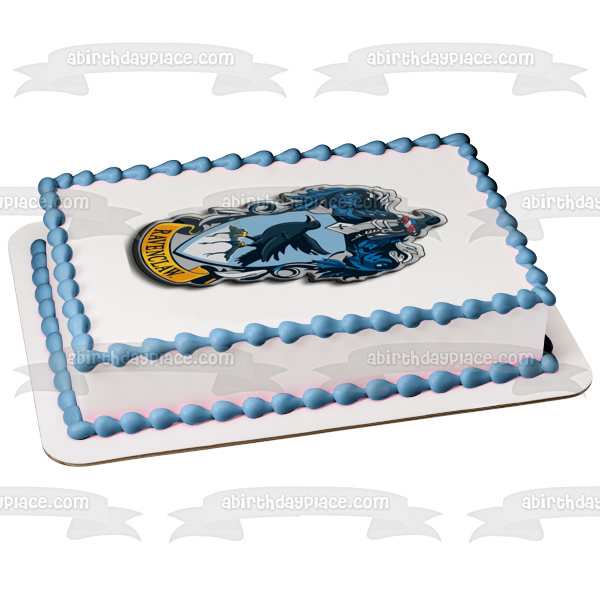 Adorno comestible para tarta con escudo de Ravenclaw de Hogwarts de Harry Potter, imagen ABPID15500 