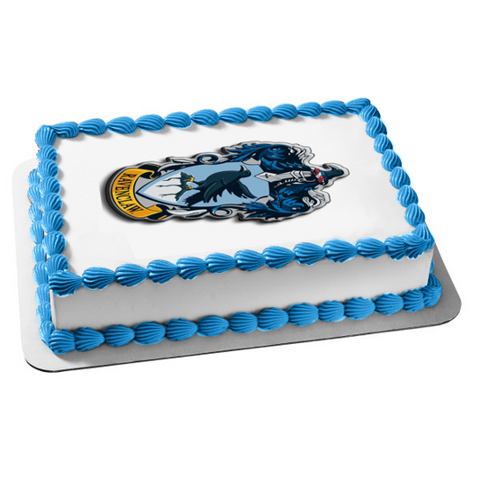 Adorno comestible para tarta con escudo de Ravenclaw de Hogwarts de Harry Potter, imagen ABPID15500 