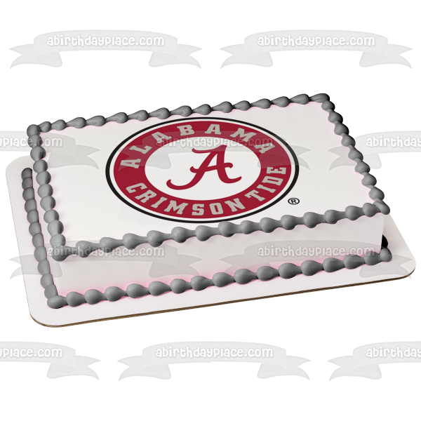 Imagen comestible para tarta con logotipo de Alabama Crimson Tide ABPID05413 