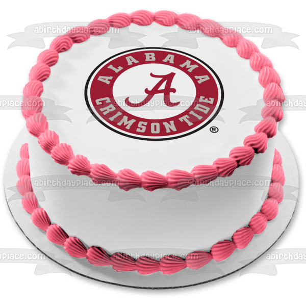 Imagen comestible para tarta con logotipo de Alabama Crimson Tide ABPID05413 