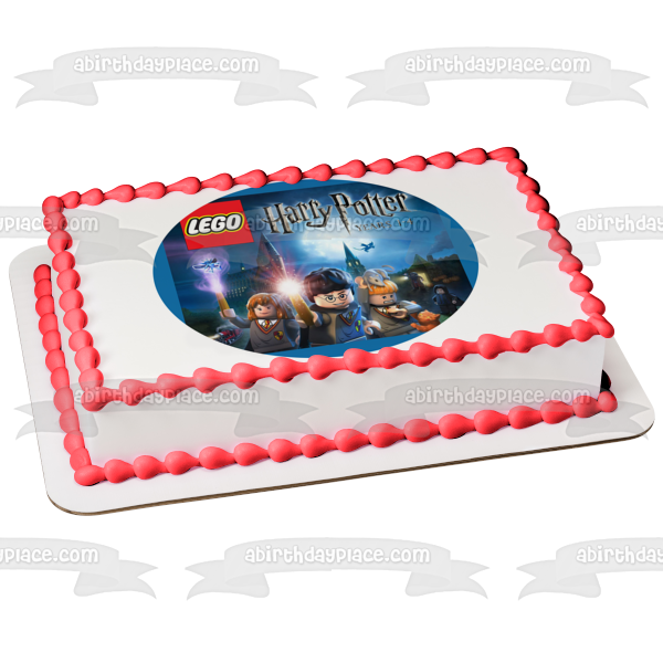 Adorno comestible para tarta LEGO Harry Potter Hermione Granger y Ron Weasley Imagen ABPID05431 