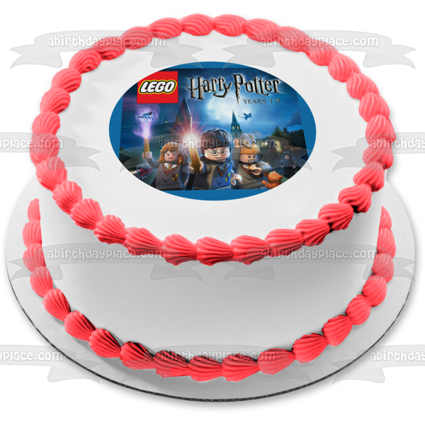 Adorno comestible para tarta LEGO Harry Potter Hermione Granger y Ron Weasley Imagen ABPID05431 