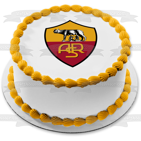 Imagen comestible para tarta con el logotipo del AS Roma, club de fútbol profesional, ABPID05434 