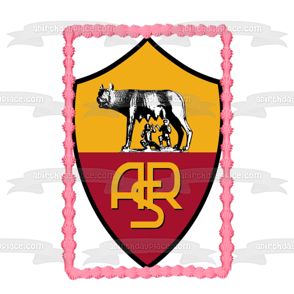 Imagen comestible para tarta con el logotipo del AS Roma, club de fútbol profesional, ABPID05434 