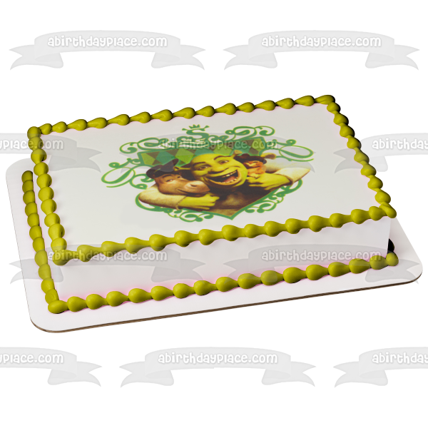 Adorno comestible para tarta con burro y botas de Shrek Sheild, imagen ABPID05437 