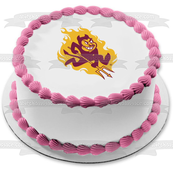 Imagen comestible para tarta con el logotipo de los Sun Devils del estado de Arizona ABPID05539 