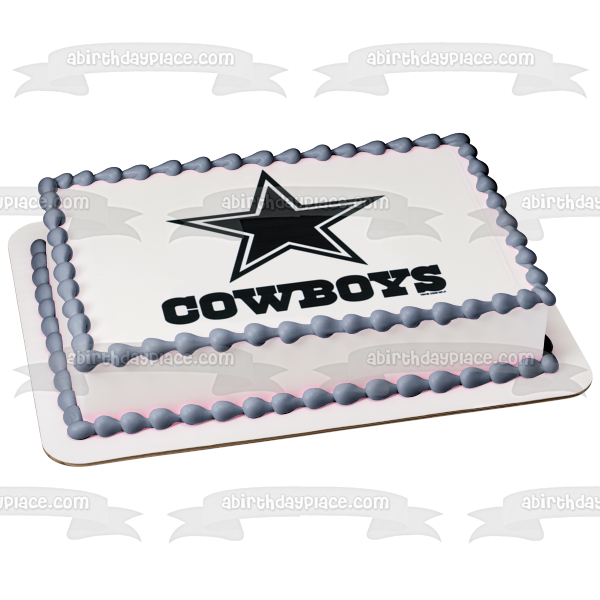 Imagen comestible para tarta con logotipo de los Dallas Cowboys, estrella de fútbol de la NFL, ABPID05623 