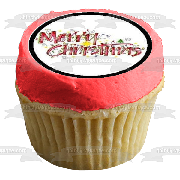 Feliz Navidad Variedad Cupcakes Imágenes comestibles para cupcakes ABPID00038 