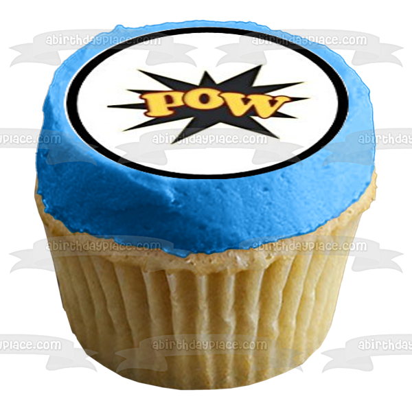 Superman Supergirl Wonder Woman Batman Robin Pow Edible Cupcake Topper Images ABPID00074