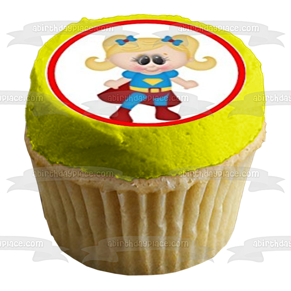 Superman Supergirl Wonder Woman Batman Robin Pow Edible Cupcake Topper Images ABPID00074