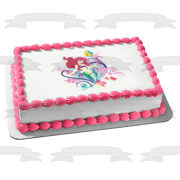 The Little Mermaid Flounder and Ariel Edible Cake Topper Image ABPID05642