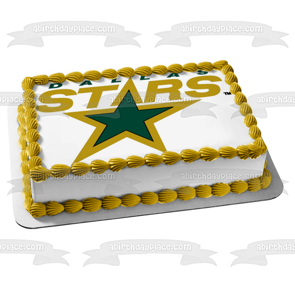 Dallas Stars Logo NHL Edible Cake Topper Image ABPID05646