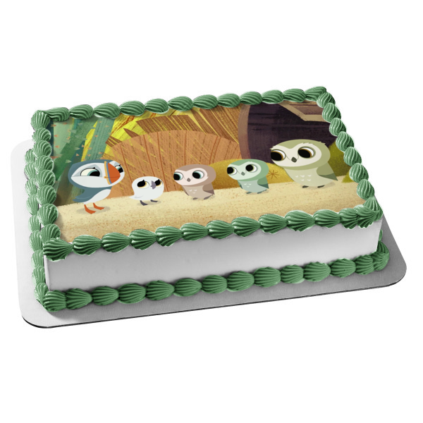 Puffin Rock Disney Oona Baba and Otto Edible Cake Topper Image ABPID05681