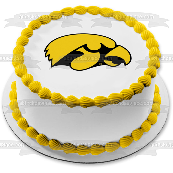 Imagen comestible para tarta con logotipo de Iowa Hawkeyes, baloncesto universitario, ABPID05684 