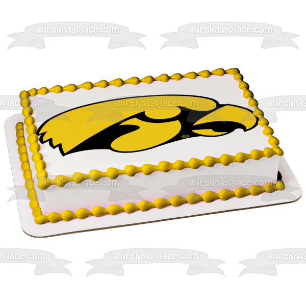 Imagen comestible para tarta con logotipo de Iowa Hawkeyes, baloncesto universitario, ABPID05684 