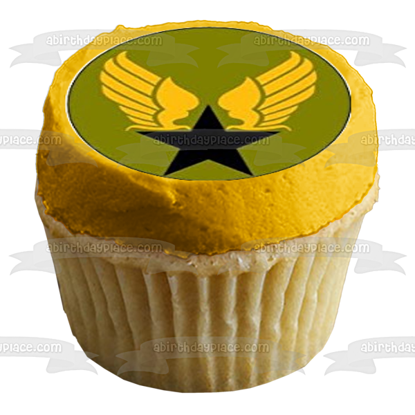 Dibujos animados ejército soldado helicóptero emblema tanque casco insignia comestible Cupcake Topper imágenes ABPID00959 